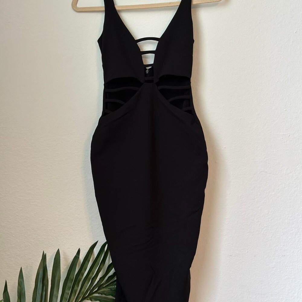 Black Bodycon Cutout Dress